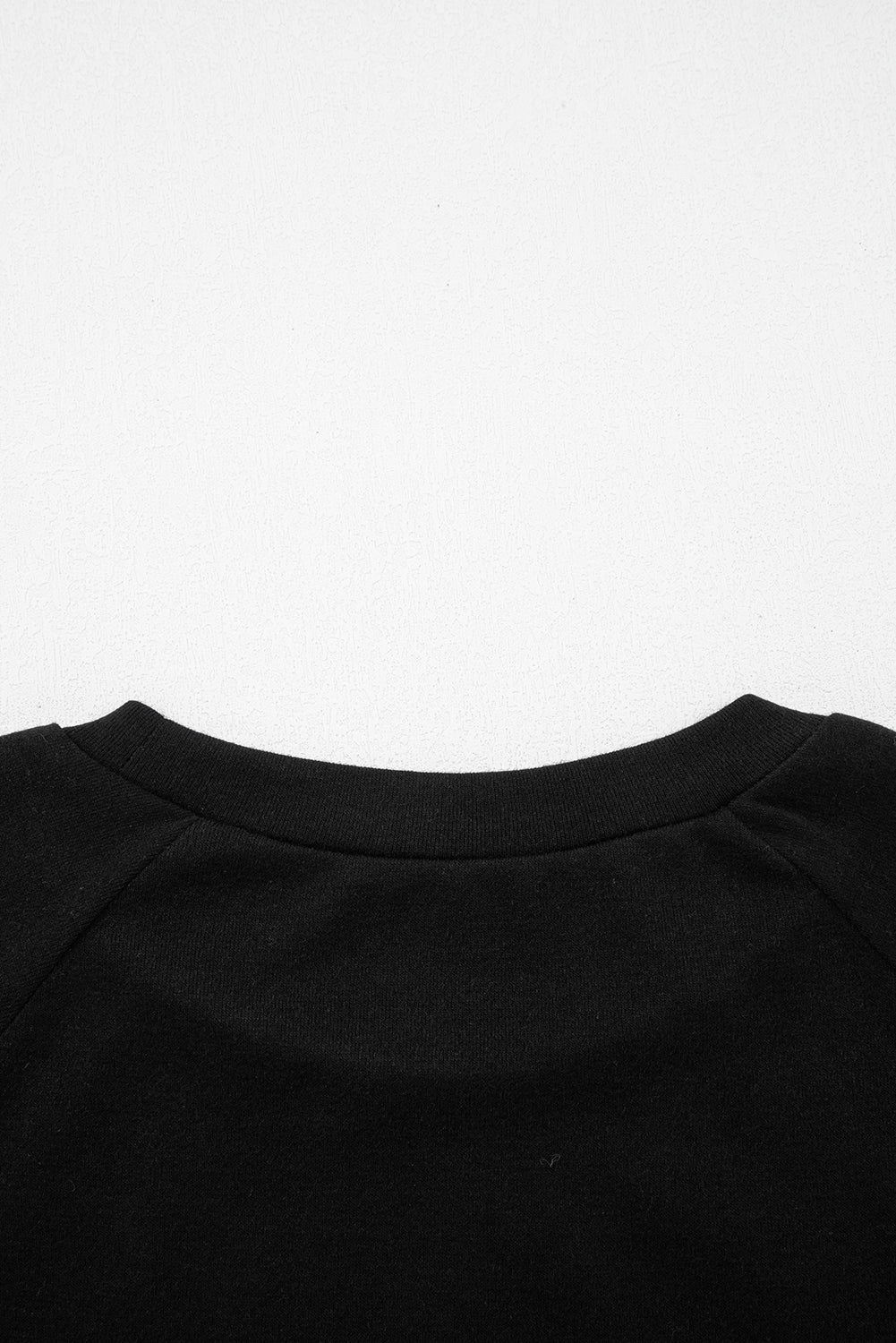 Solid Color Seam Detail Raglan Long Sleeve Top