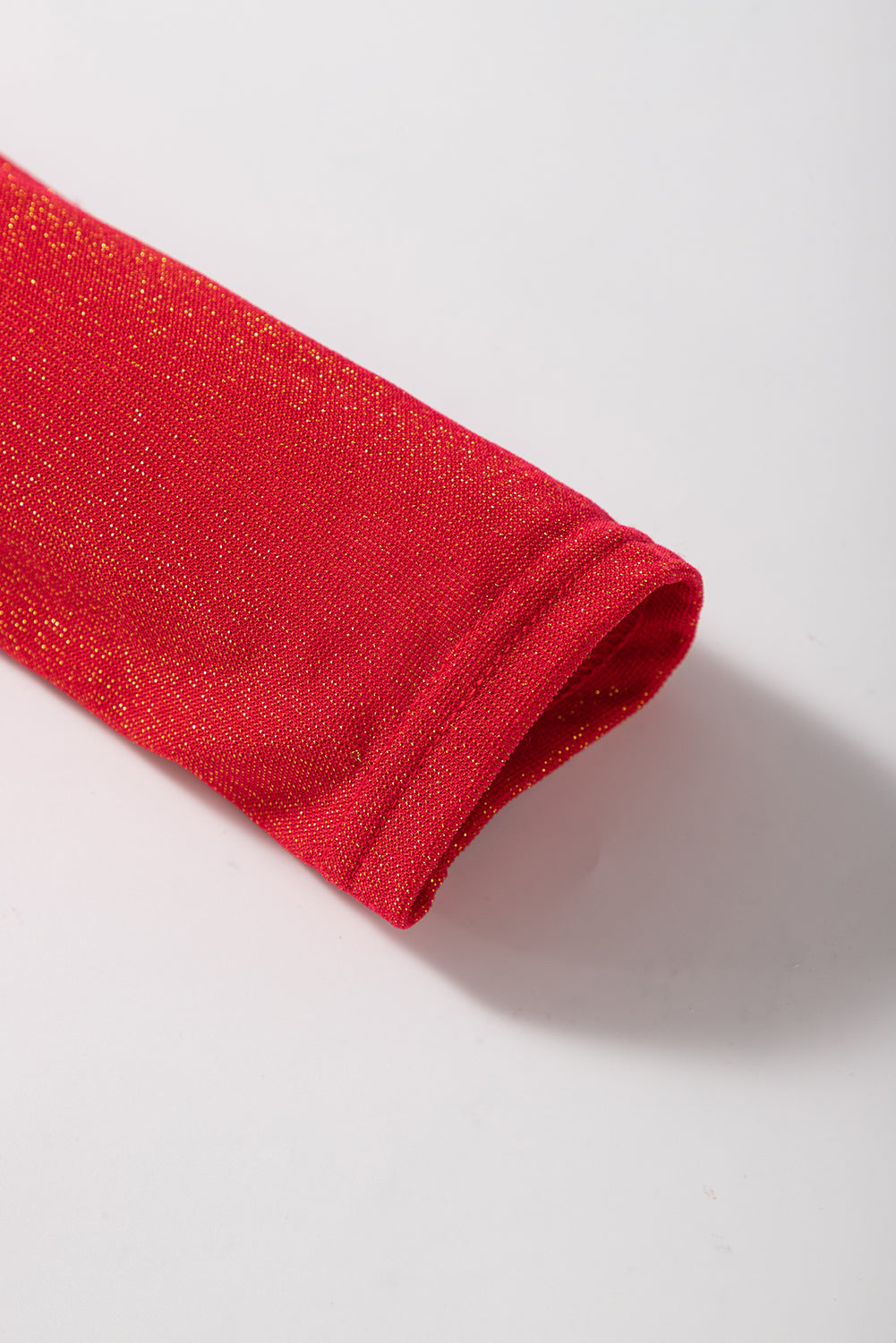 Metallic Bowknot Open Back V Neck Top