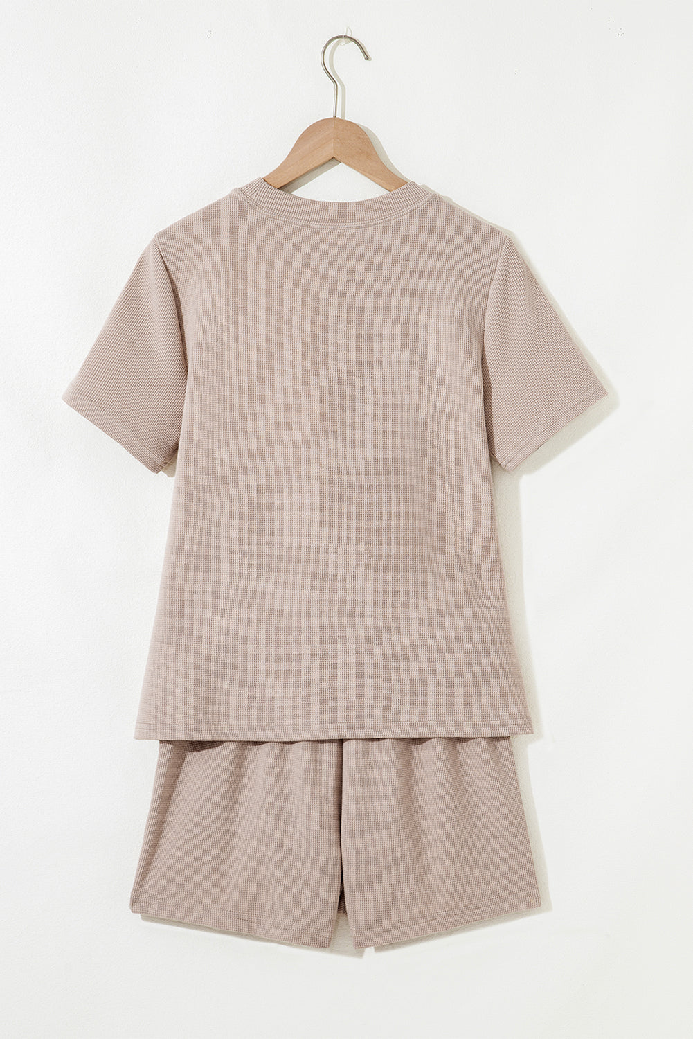 Textured Colorblock Patchwork Tee and Shorts Set