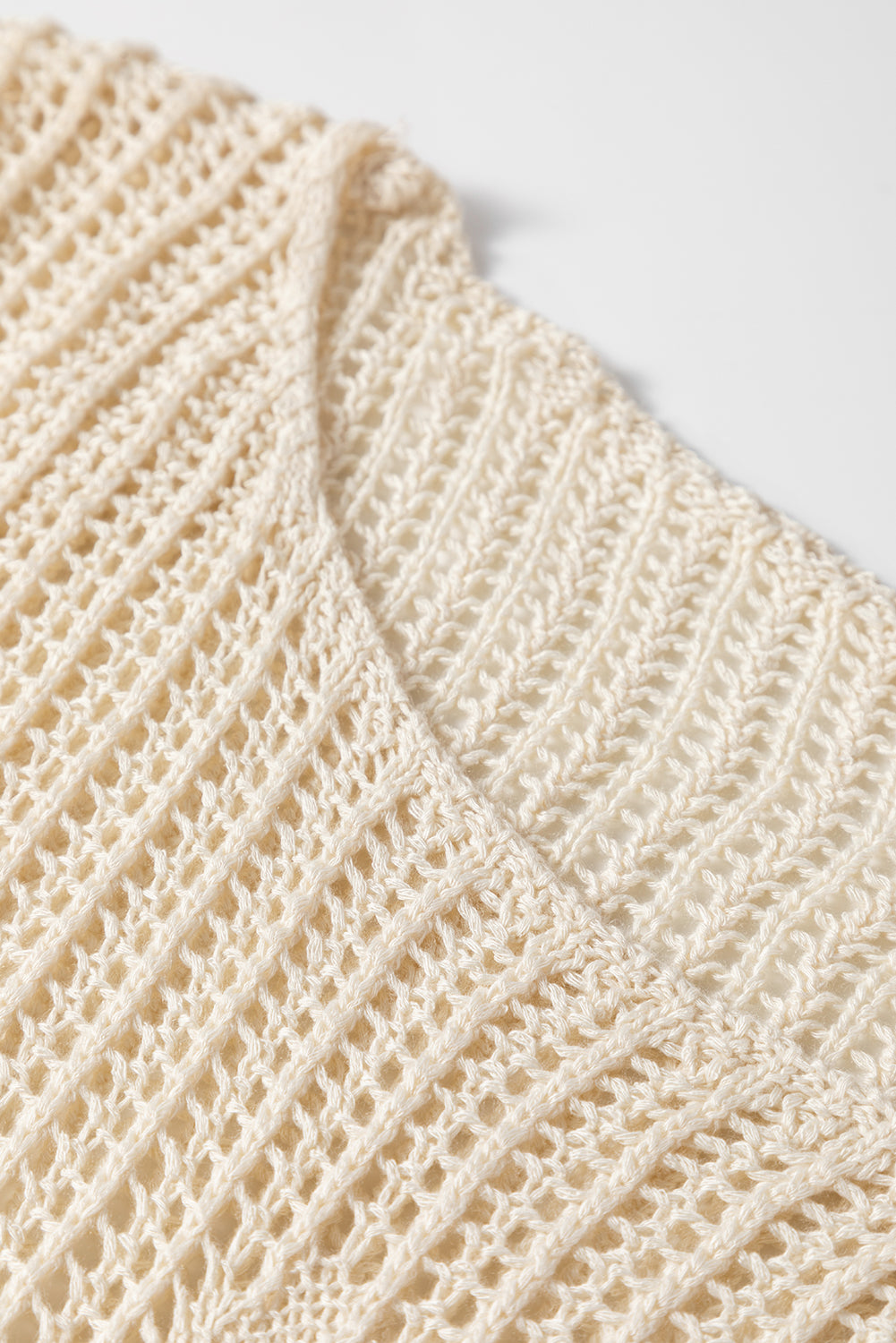 Hollow Out Knit Star Pattern Accent Plus Size Jumper