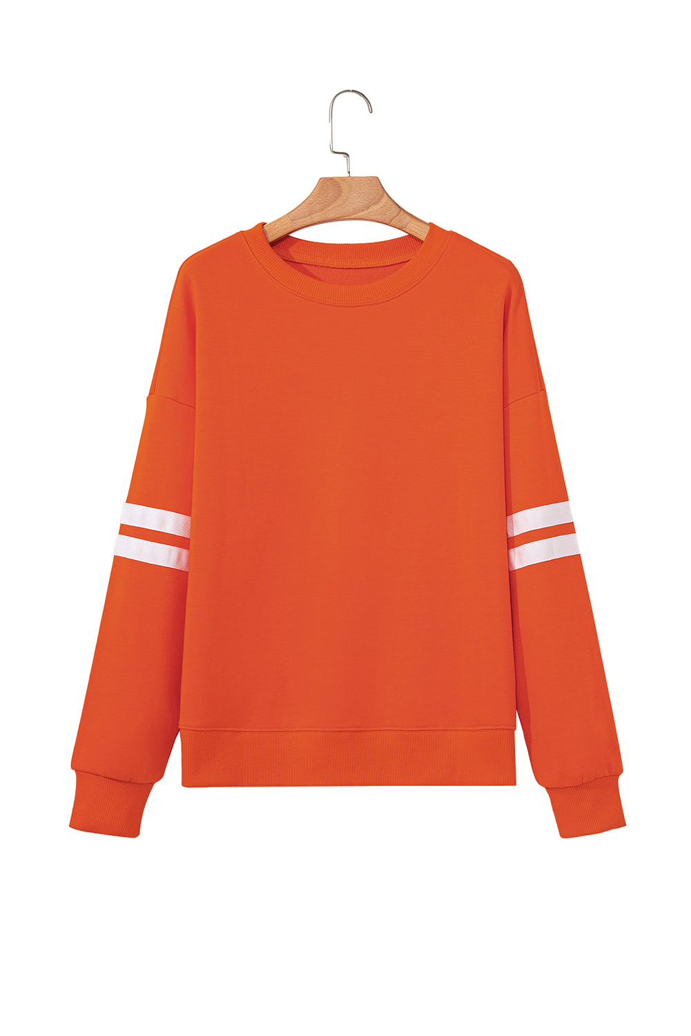 Varsity Striped Detail Drop Shoulder Oversized Sweatshirt