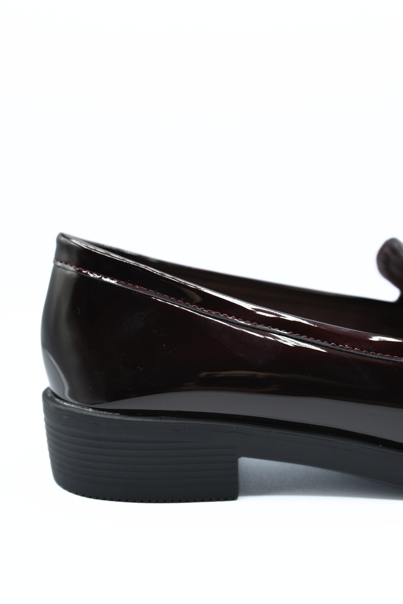 Bow Detail Flatform Slip On Loafer Shoes