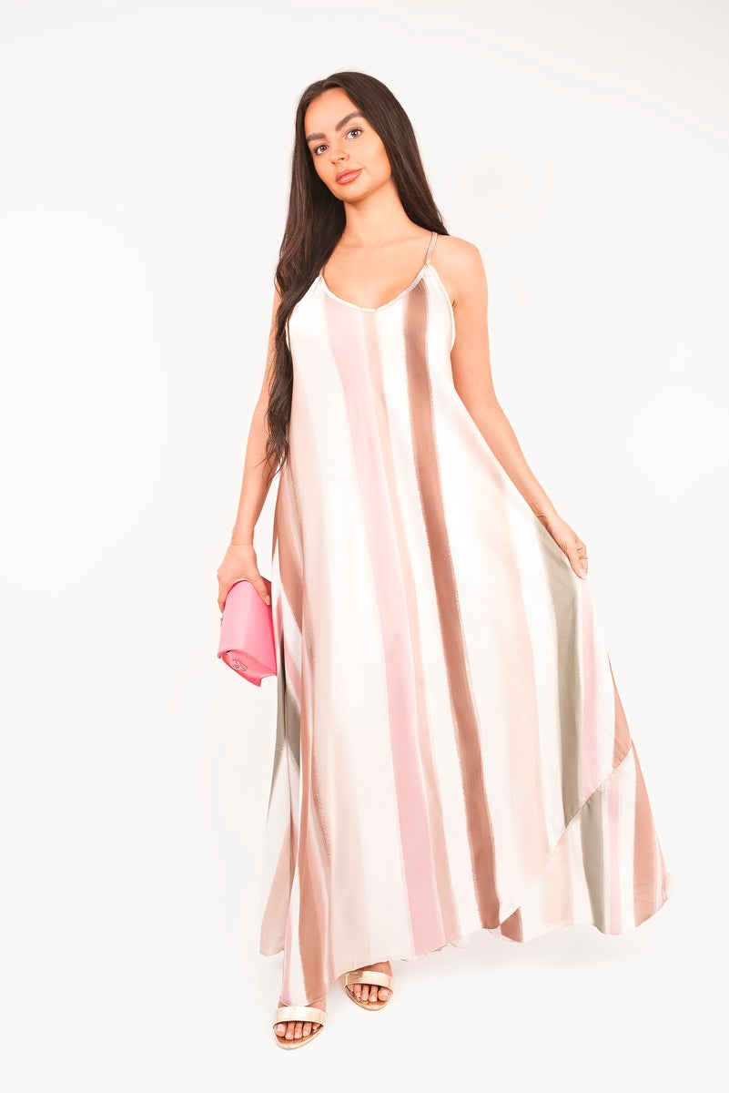 Strappy Printed Maxi Dress