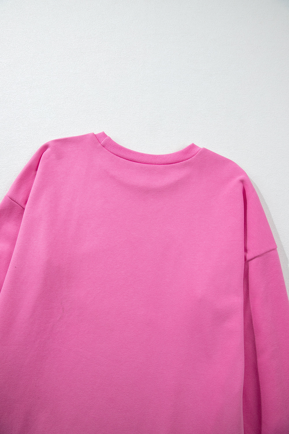 Solid O Neck High Low Hem Pullover Sweatshirt