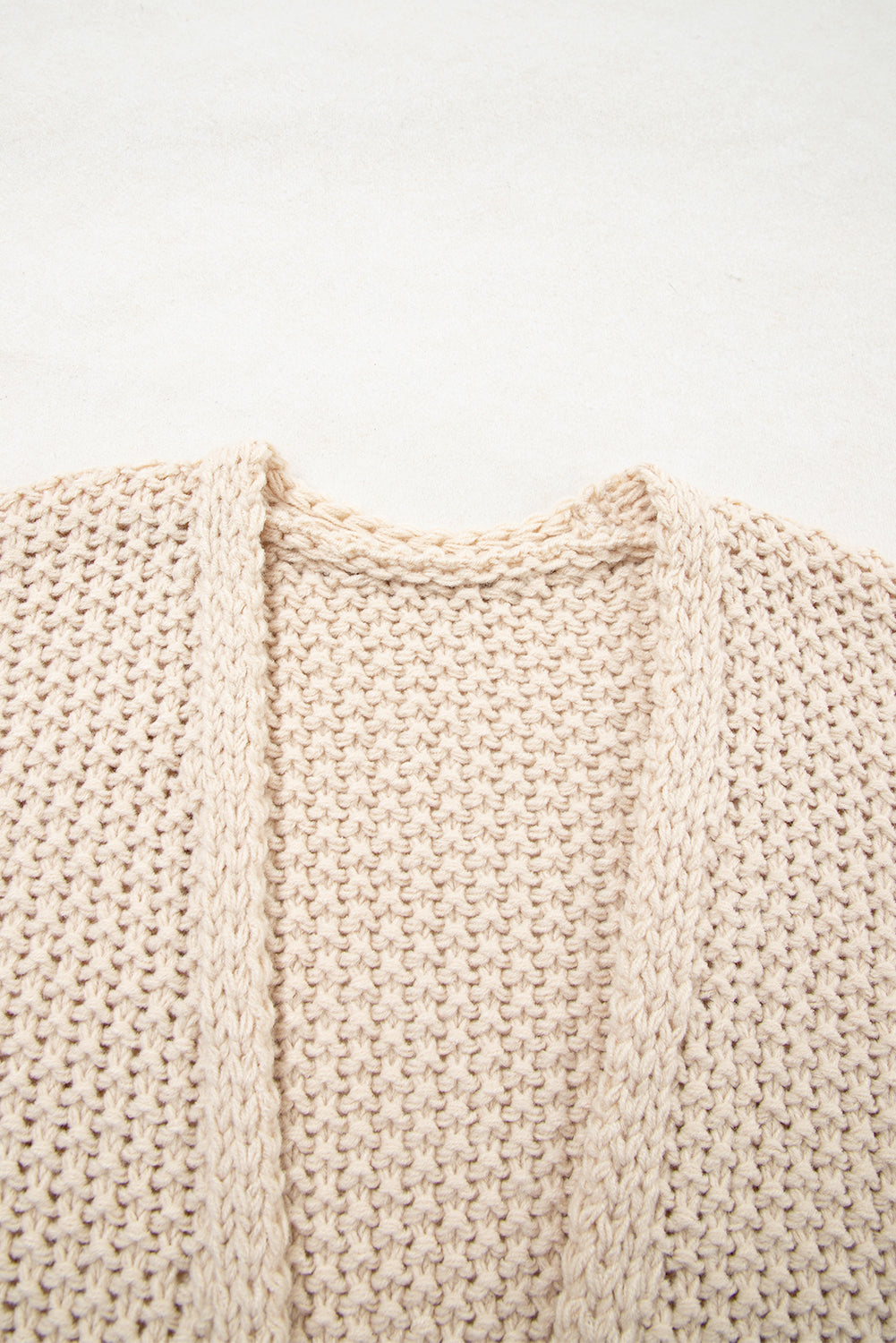 Color Block Crochet Open Front Plus Size Cardigan