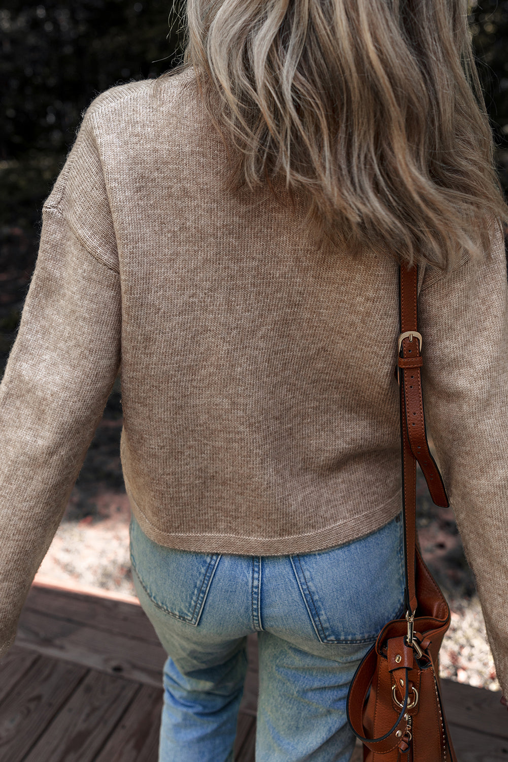 Contrast Colored Dot Detail Drop Shoulder Sweater