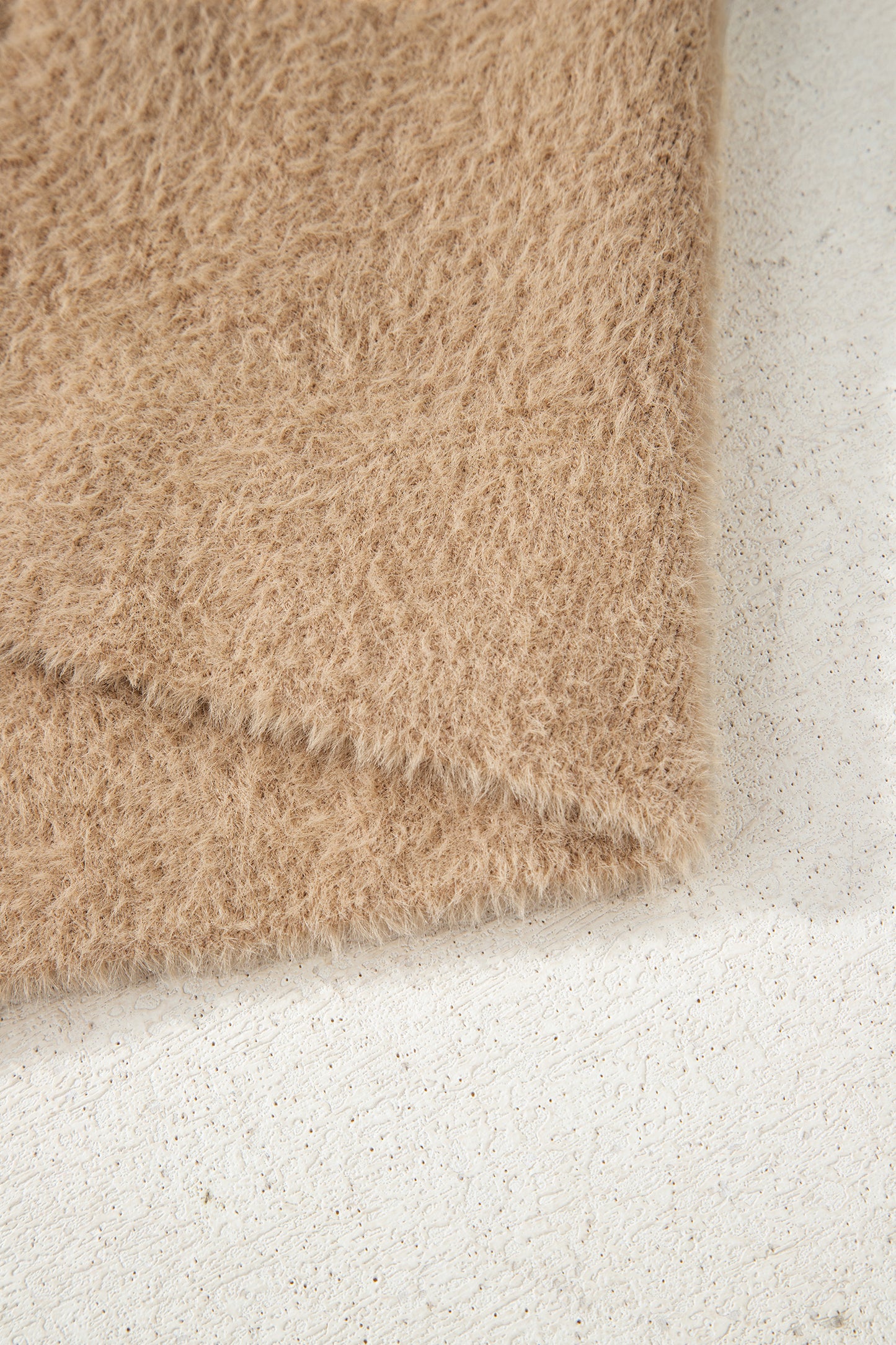 Fuzzy Buttoned Front Midi Solid Cardigan