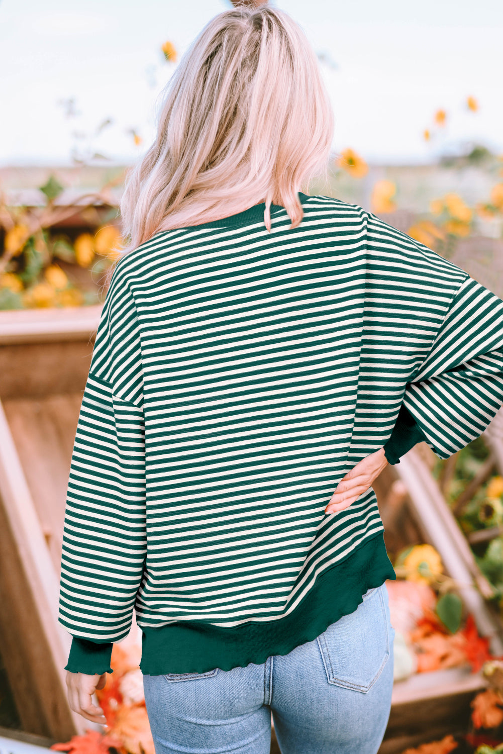 Loose Drop Shoulder Long Sleeve Top