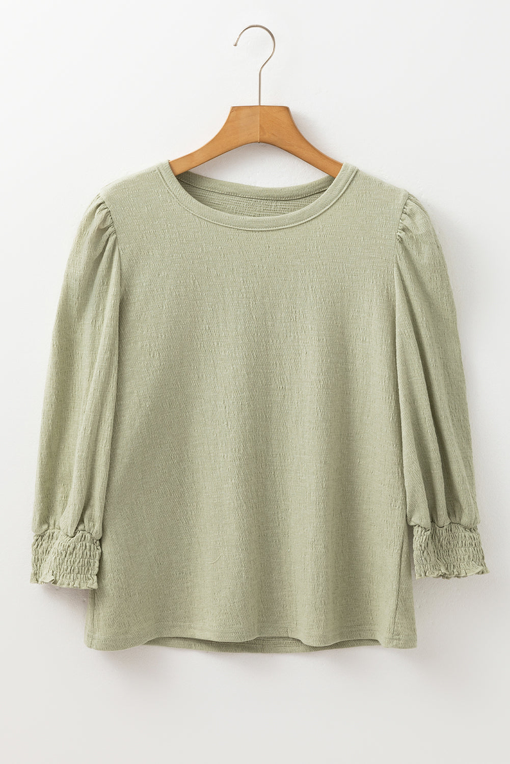 Textured Round Neck Half Sleeve Blouse