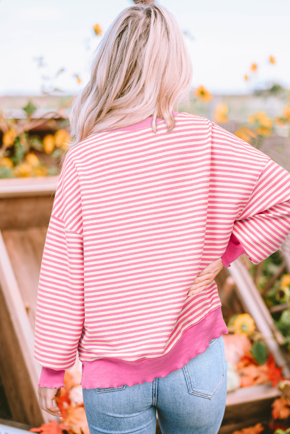 Loose Drop Shoulder Long Sleeve Top