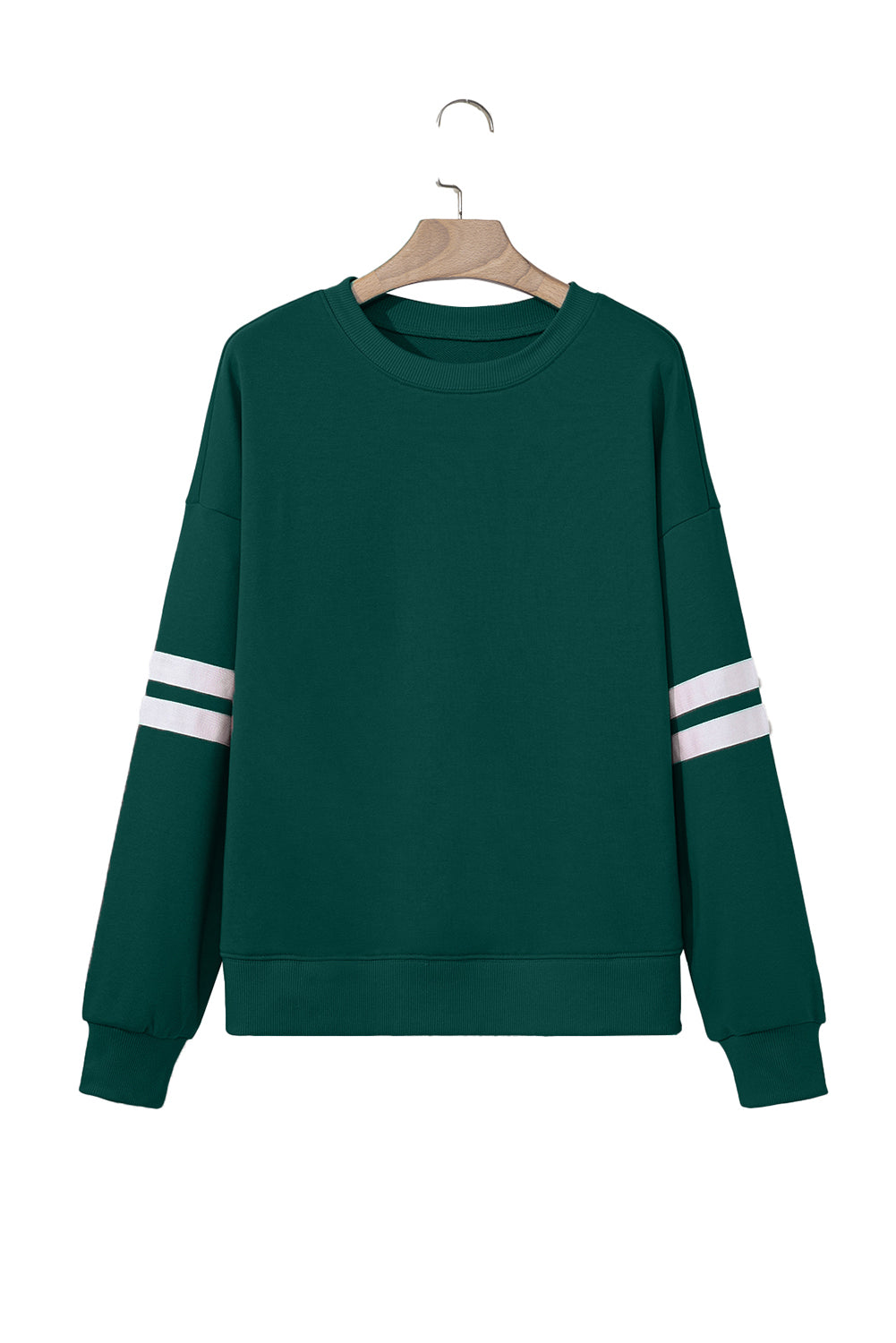 Varsity Striped Detail Drop Shoulder Oversized Sweatshirt