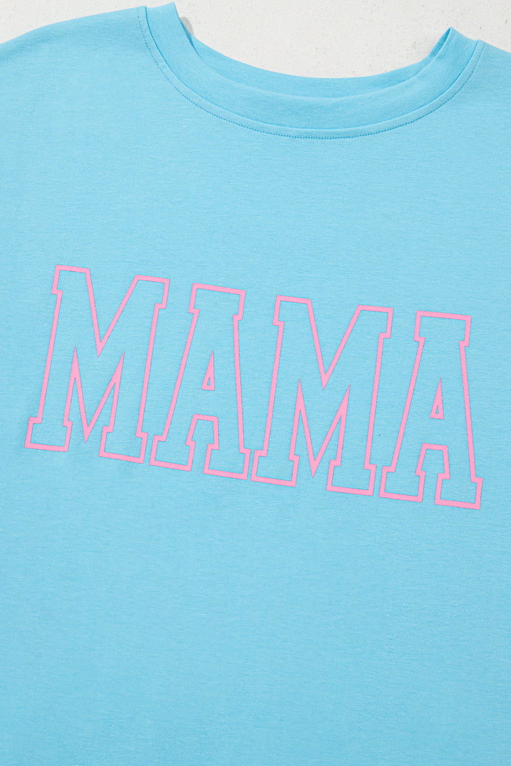 MAMA Letter Graphic Neon T Shirt