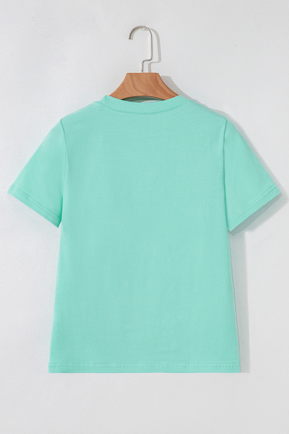 Rhinestone Bow Embellished Round Neck Tee