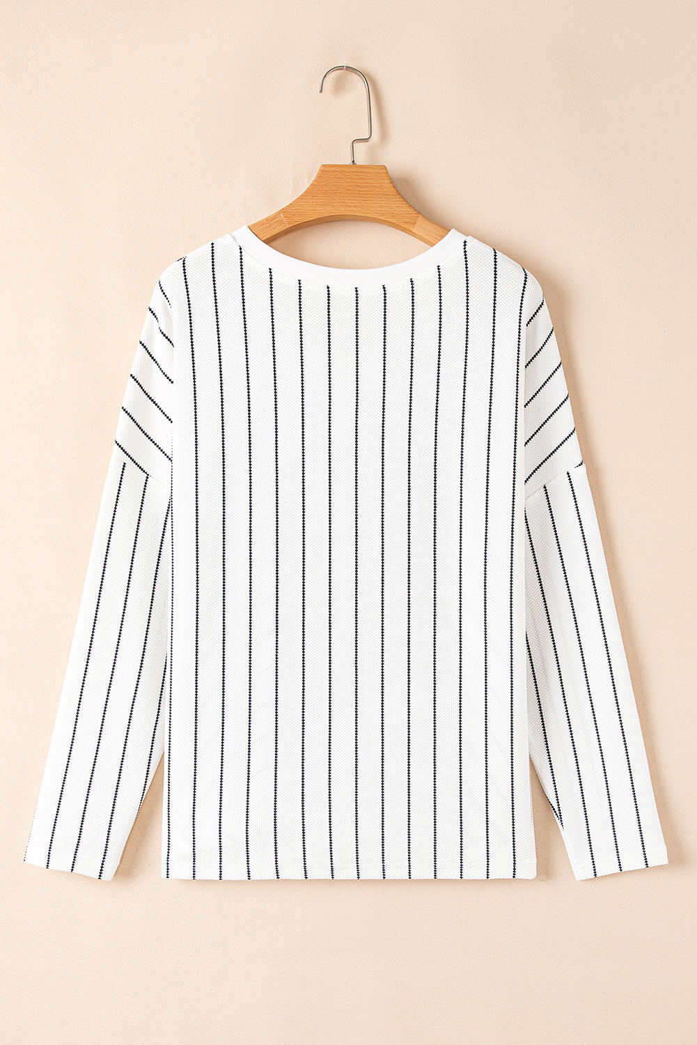 Chevron Striped V Neck Long Sleeve Casual Top