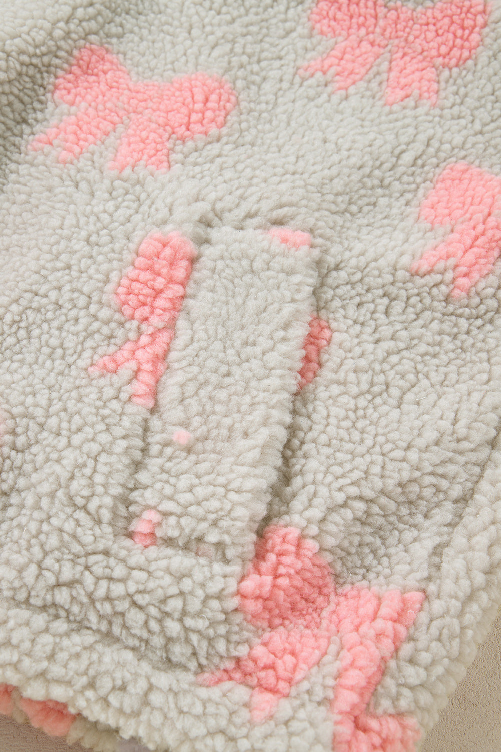 Sherpa Quarter Zip Drop Shoulder Baggy Sweatshirt