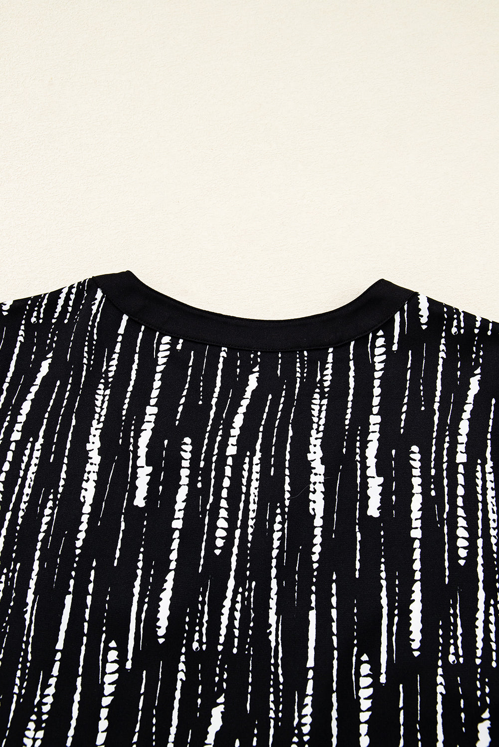 Abstract Printed V Neck Fall Blouse
