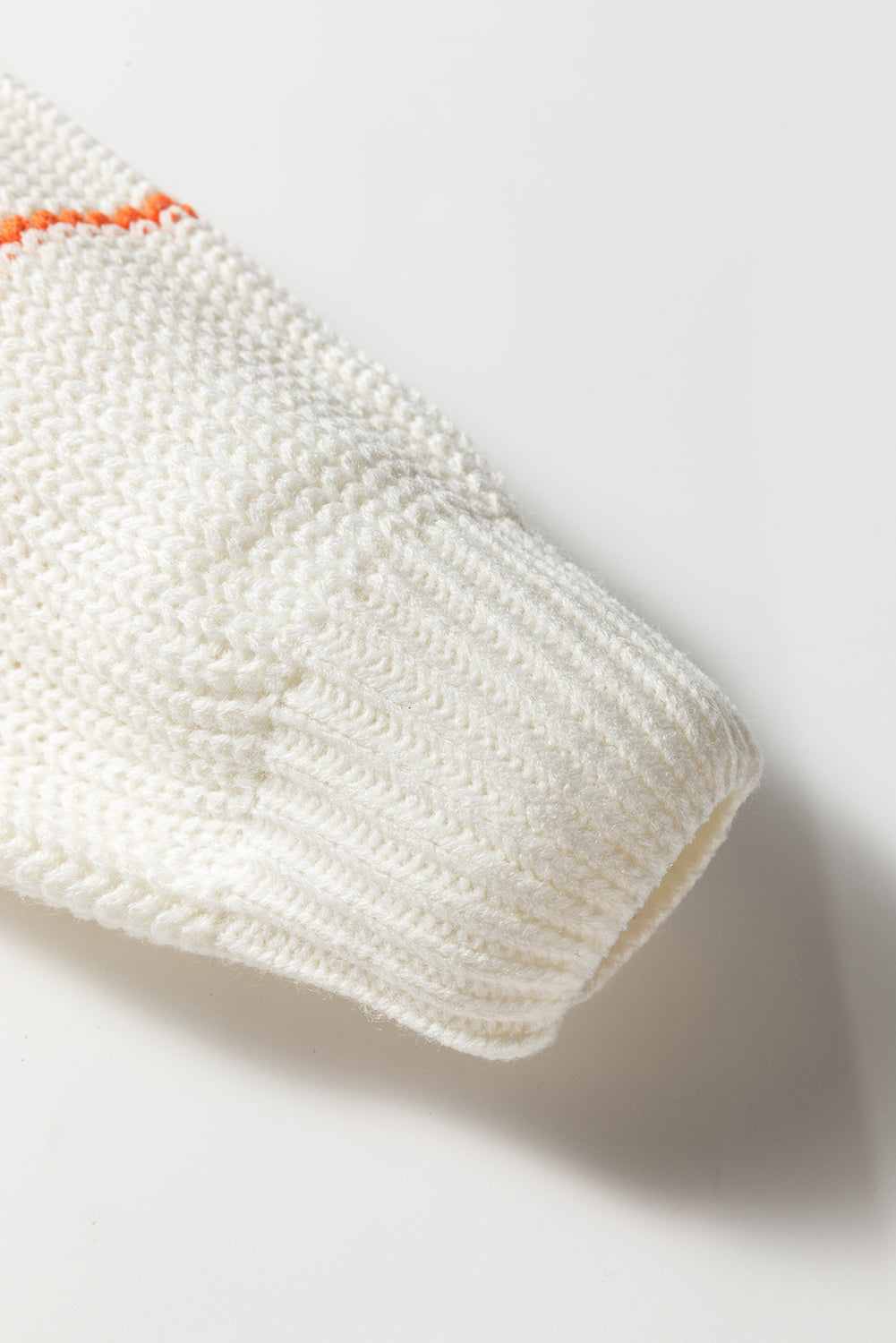 Colorful Striped Detail V Neck Drop Shoulder Baggy Sweater