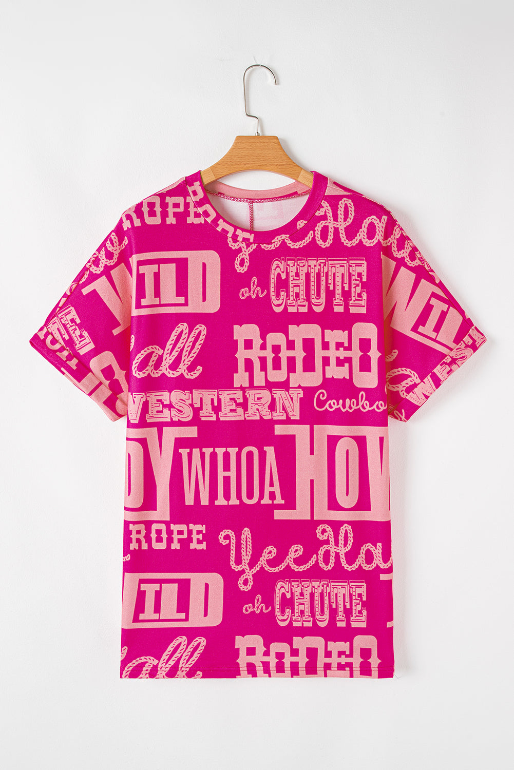 Howdy Cowboy Letter Printed Western Fashion Tee