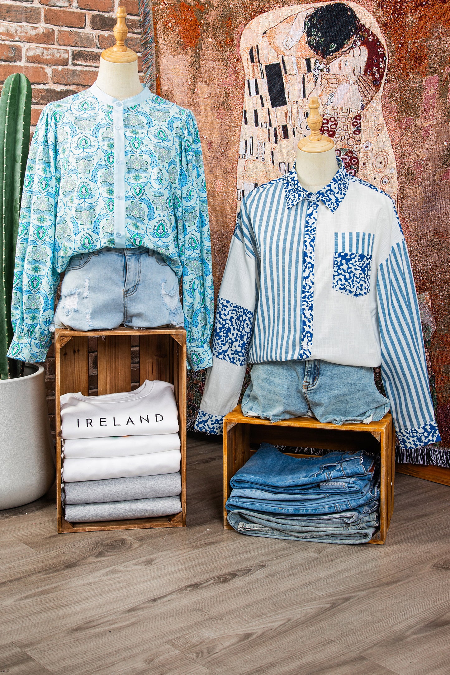 Leopard Striped Western Casual Shirt