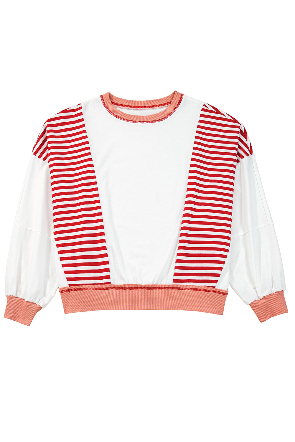 Colorblock Patchwork Contrast Stitching Oversize Sweatshirt