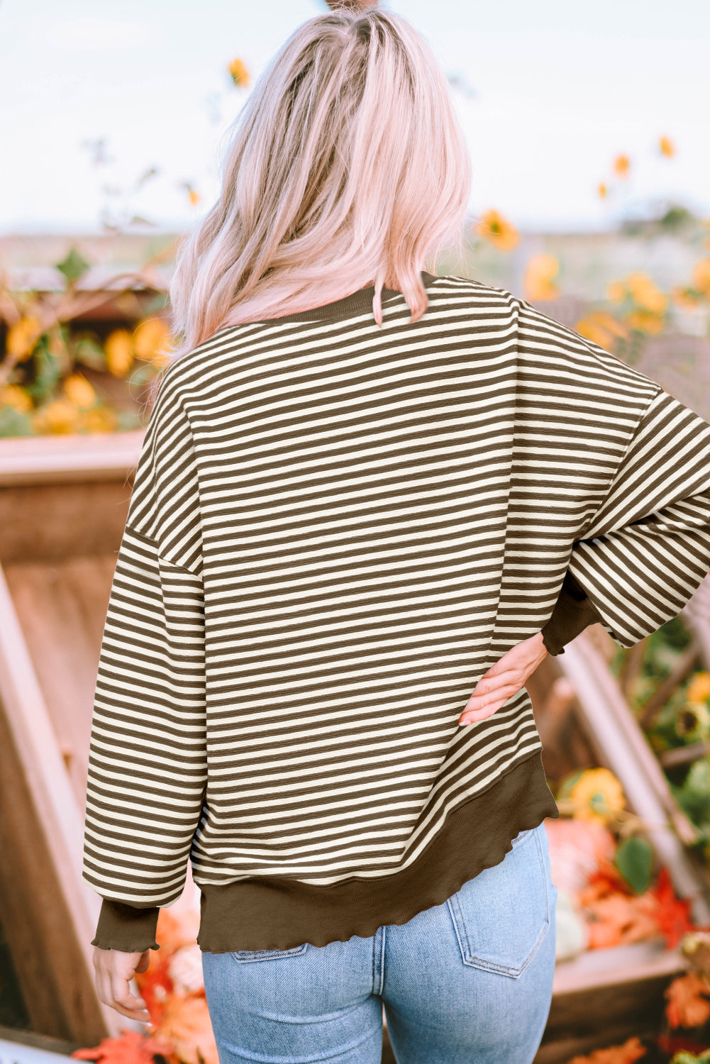 Loose Drop Shoulder Long Sleeve Top