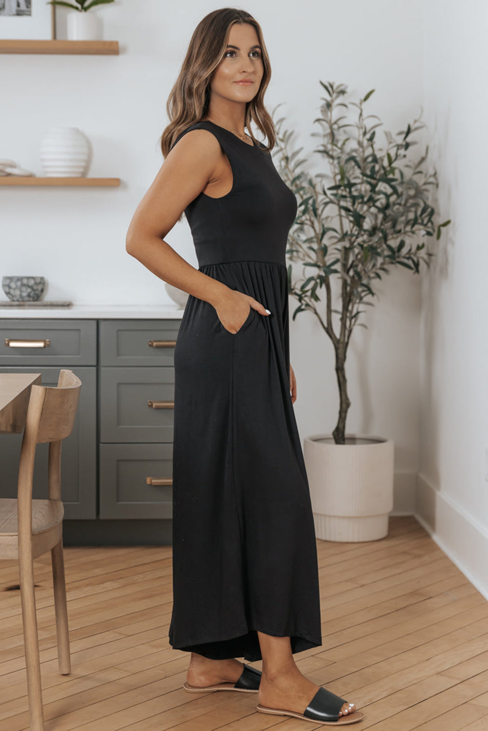 Open Back Wide Leg Jumpsuit