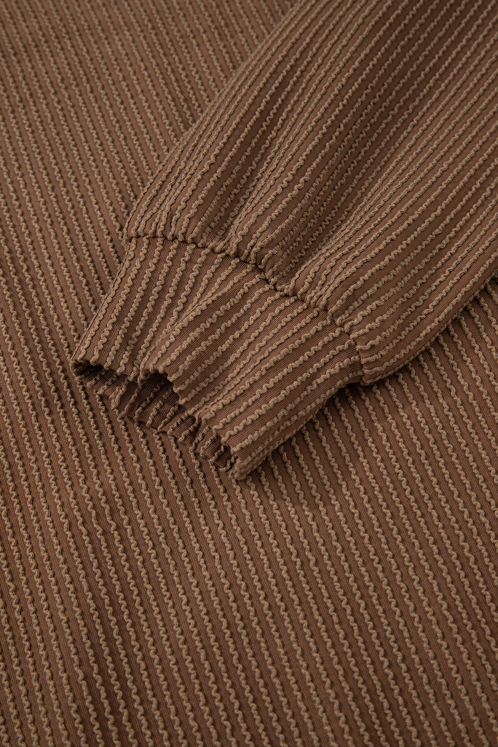 Twisted Rib Texture Solid Hoodie