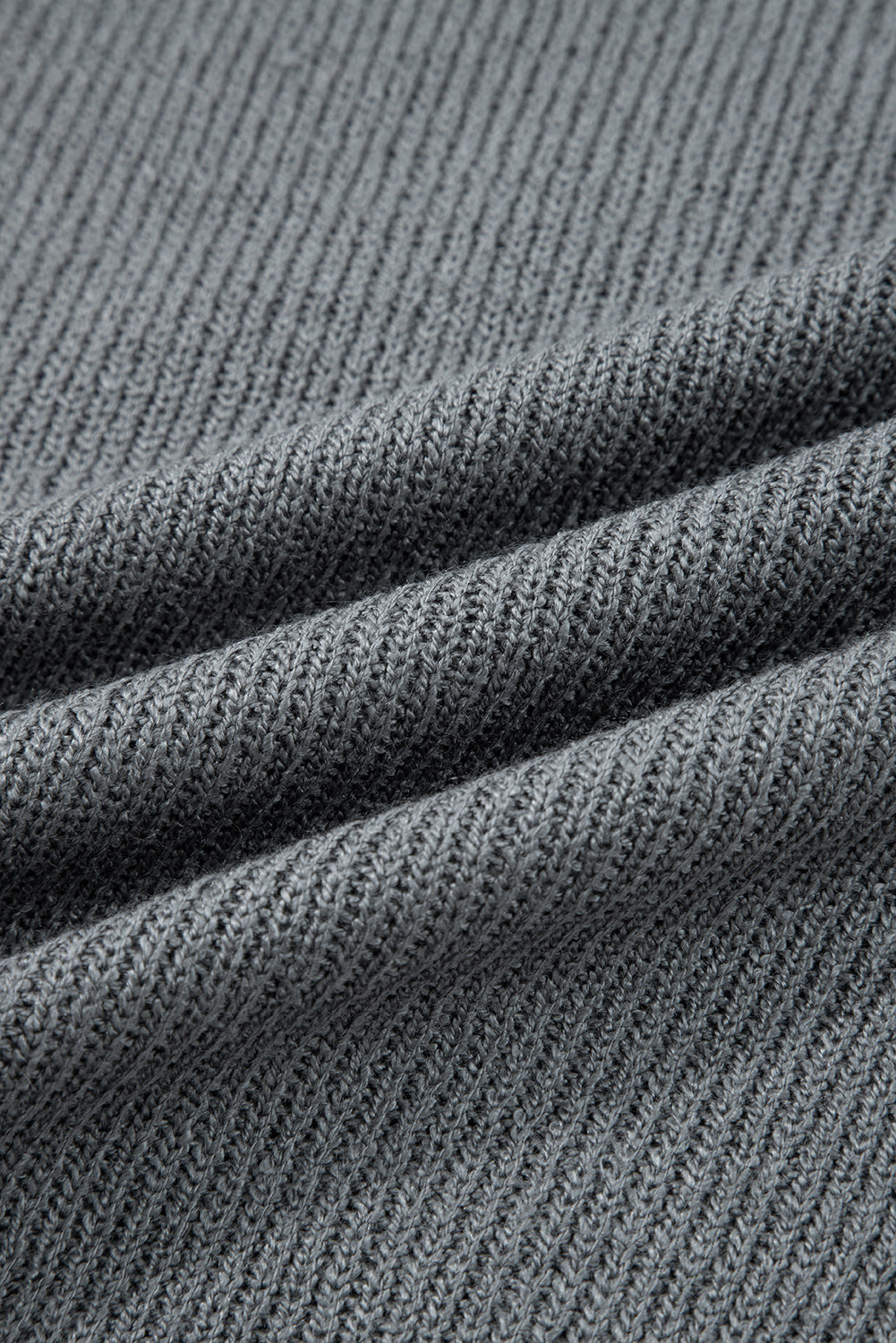 Raw Edge Uneven Hem Patchwork Drop Shoulder Sweater