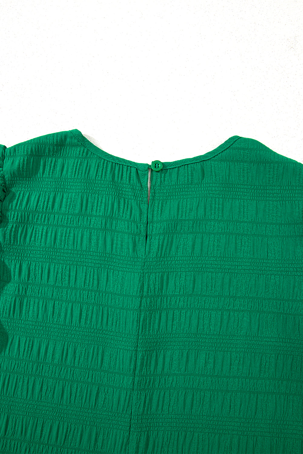 Textured Flutter Sleeve Ruffled Mini Dress