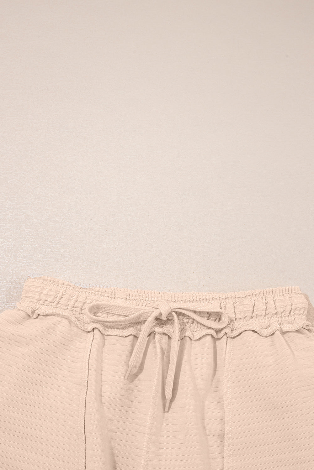 Textured V Neck T Shirt and Shorts Set