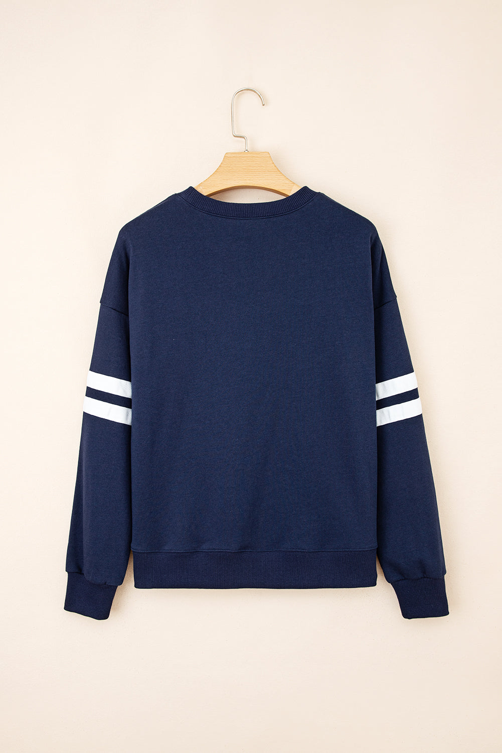 Varsity Striped Detail Drop Shoulder Oversized Sweatshirt