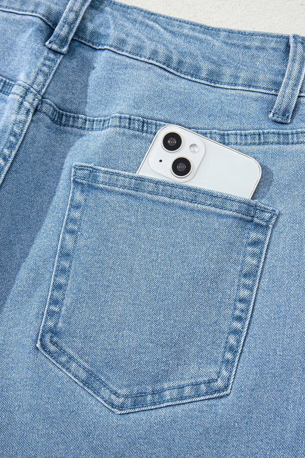 Acid Washed High Rise Cropped Wide Leg Jeans