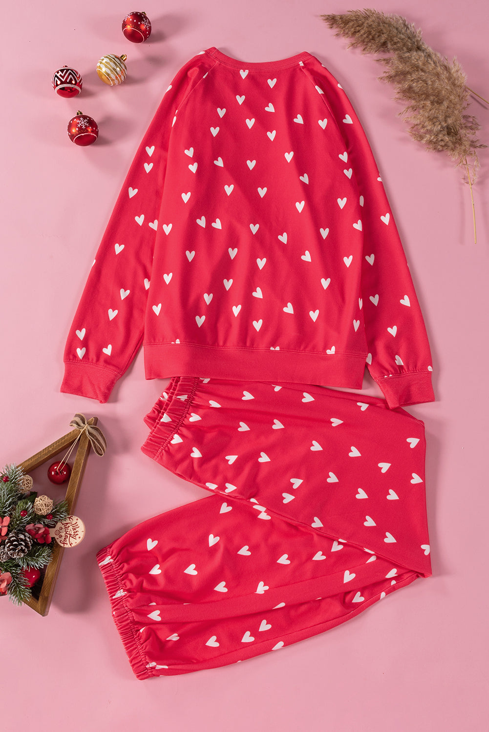 Heart Print Pants Set