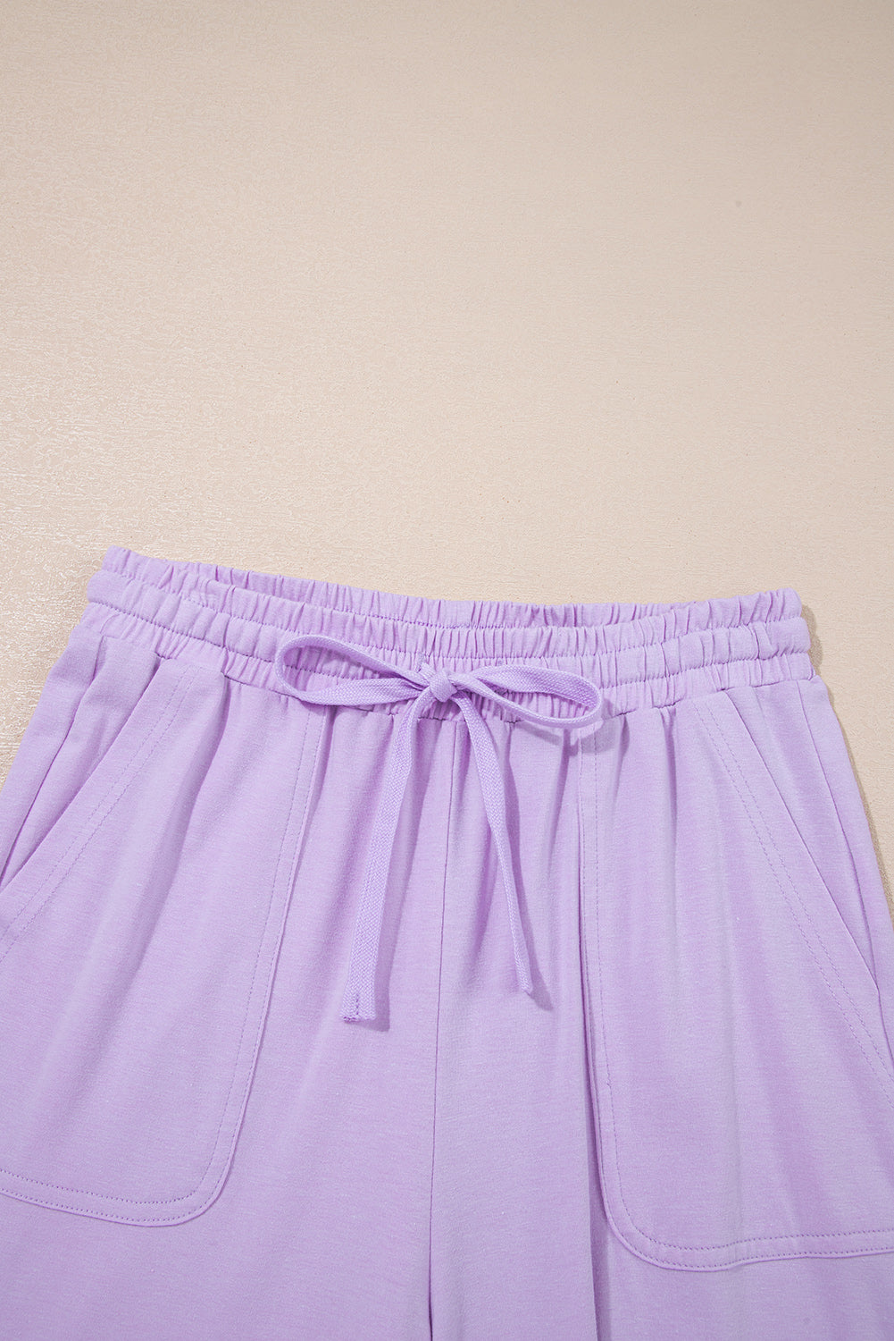 Mineral Wash Casual Round Neck Tank and Straight Loose Drawstring Pants Set