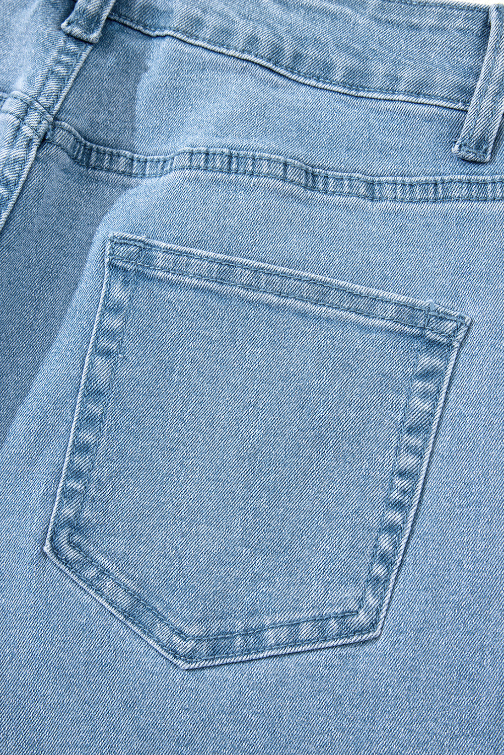 Acid Washed High Rise Cropped Wide Leg Jeans
