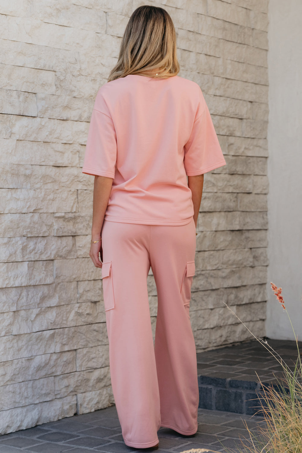 Half Sleeve T-Shirt & Cargo Sweatpants Set