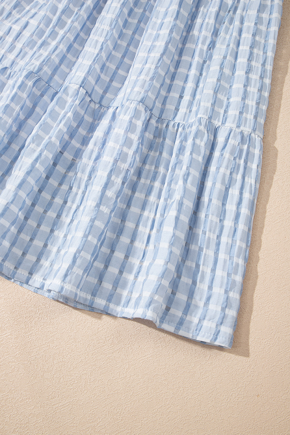 Plaid Tiered A-line Sleeveless Mini Sundress