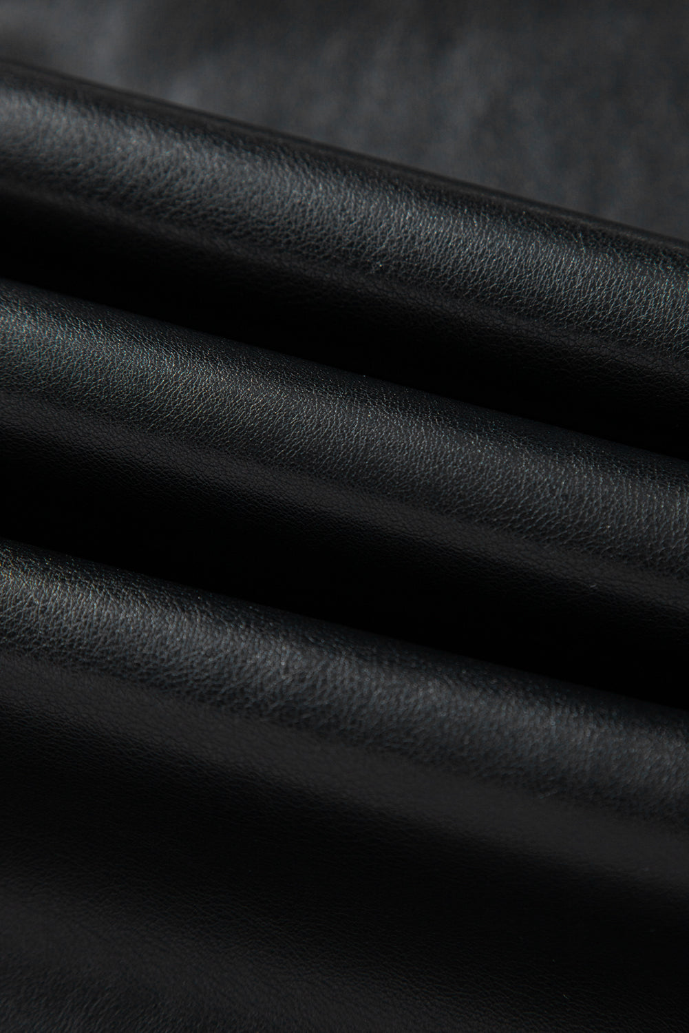 Faux Leather Side Slit Maxi Skirt