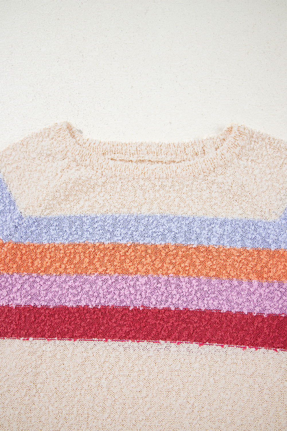 Striped Color Block Loose Sleeve Chic Sweater