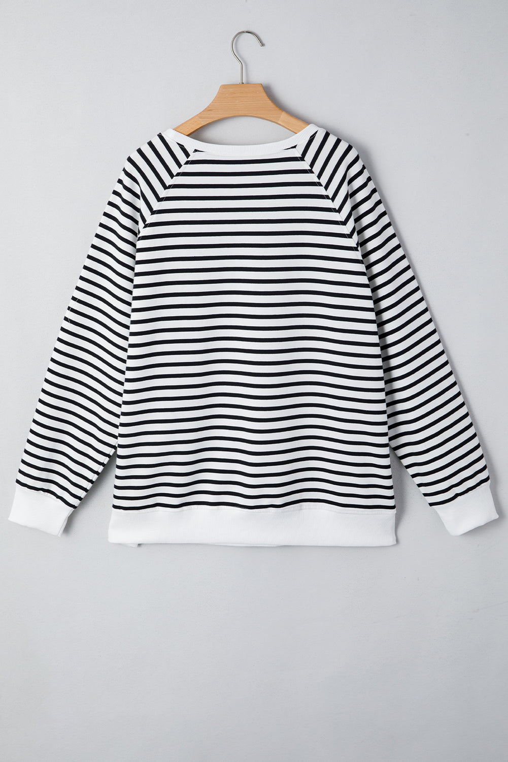 Raglan Sleeve Side Slits Loose Sweatshirt
