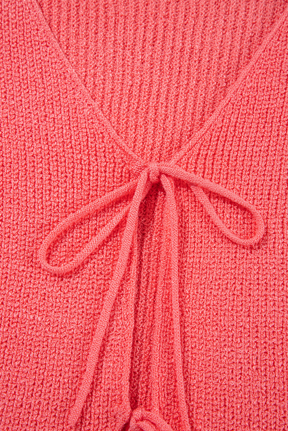 Lace-up Front V Neck Sweater Vest