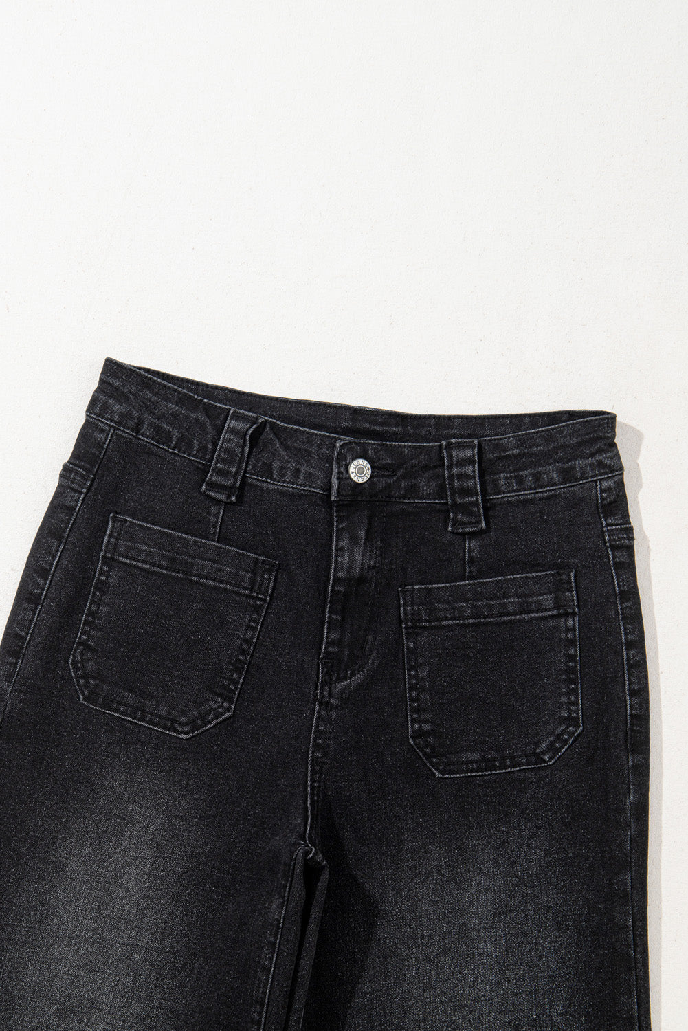 Wide Leg Pocketed High Waist Jeans