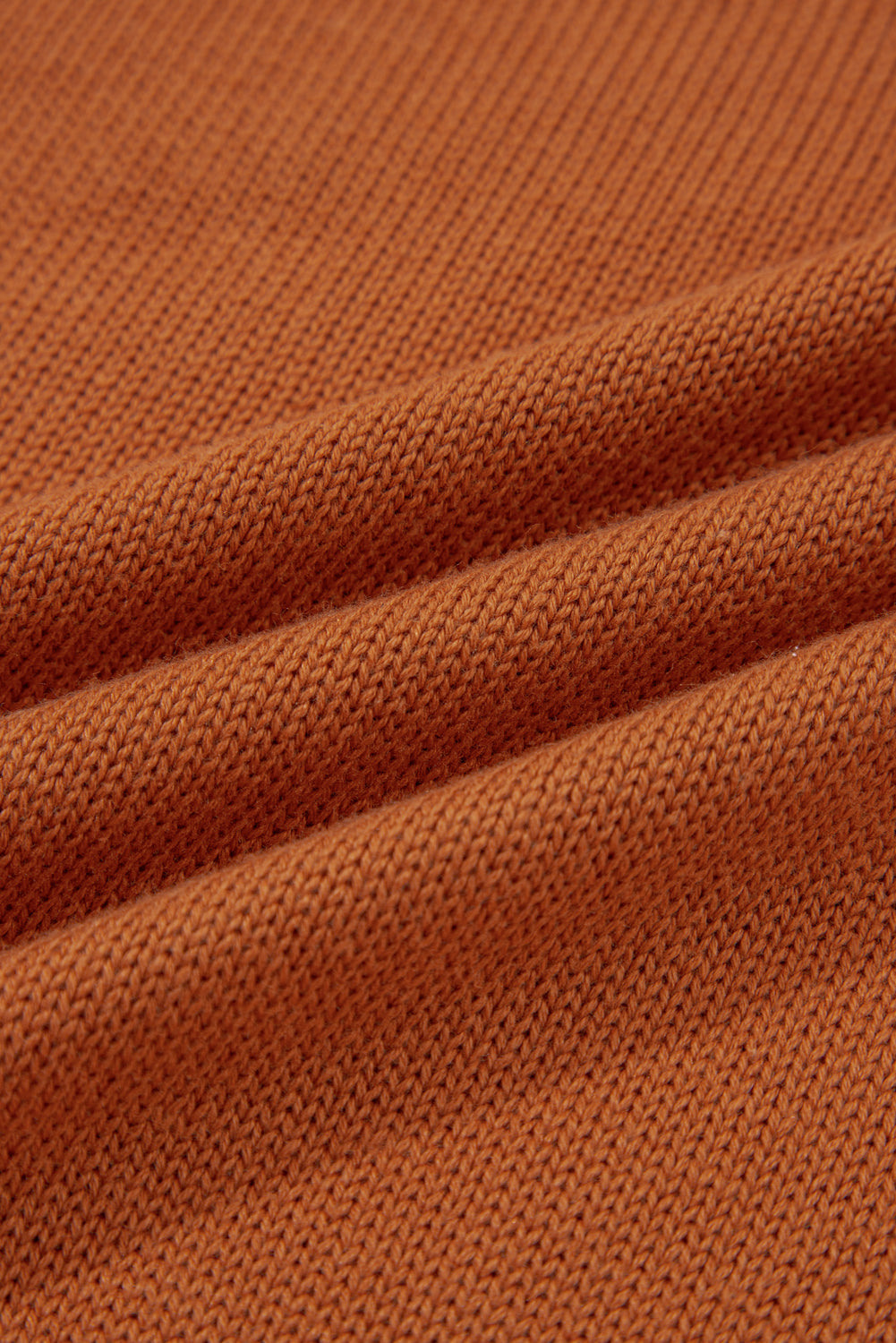 Solid Color Ribbed Trim Drop Shoulder Sweater