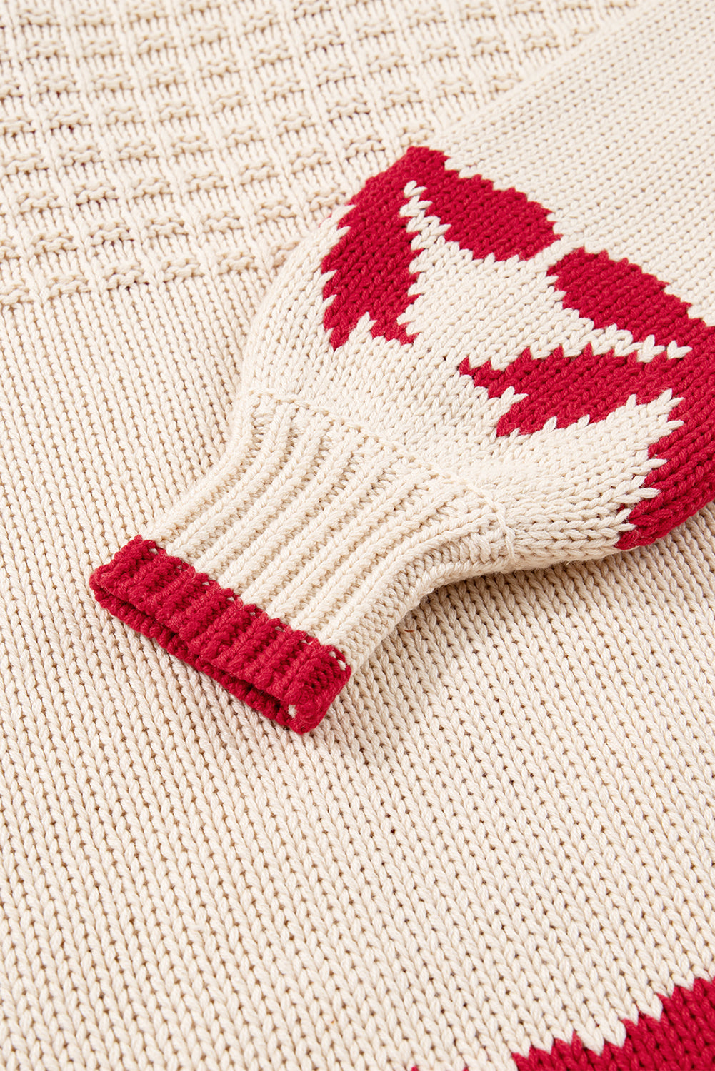 Bow Pattern Textured Open Front Baggy Cardigan