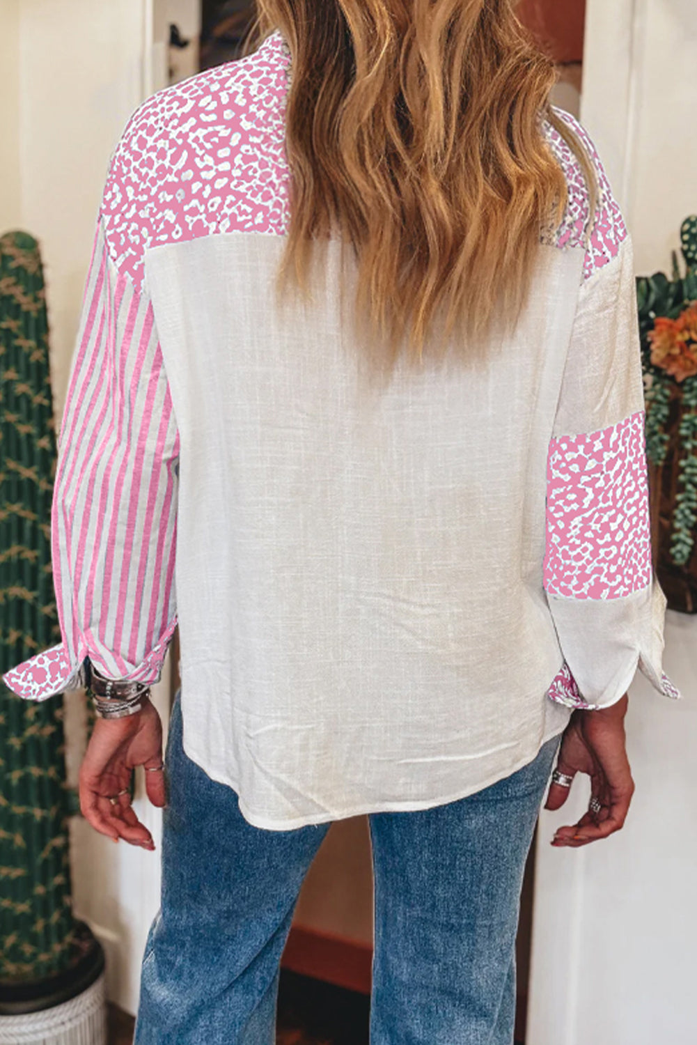 Leopard Striped Western Casual Shirt