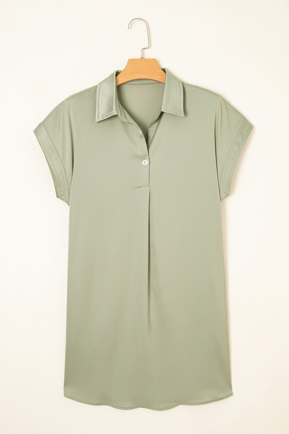 Buttoned Collar Shift T-shirt Mini Dress