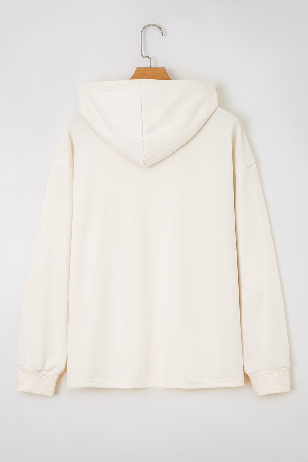 Solid Color Cute Bow Detail Loose Hoodie