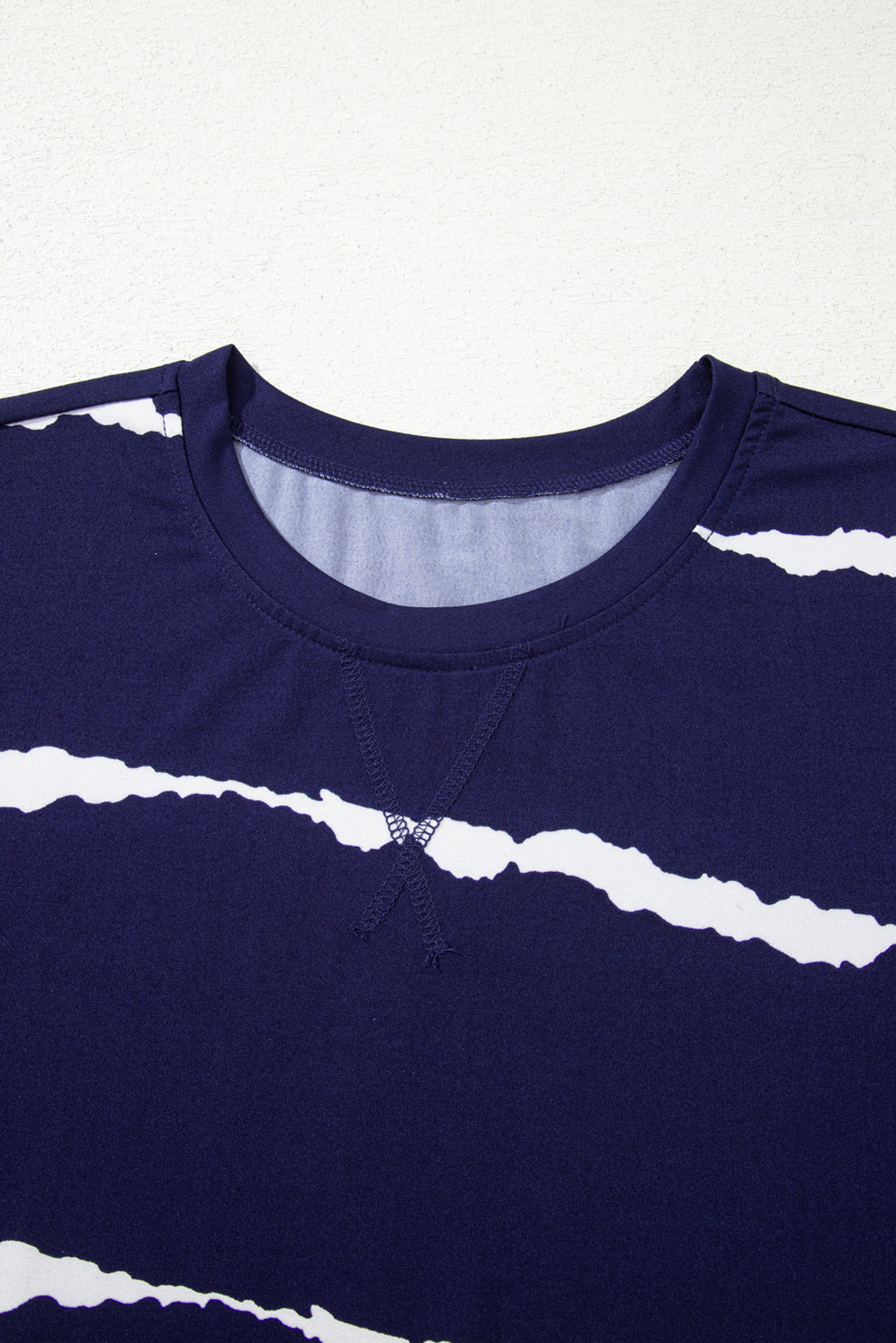 Tie-dye Stripe Casual T-Shirt