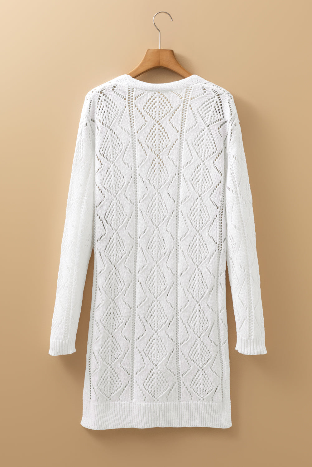 Hollow-out Openwork Knit Cardigan