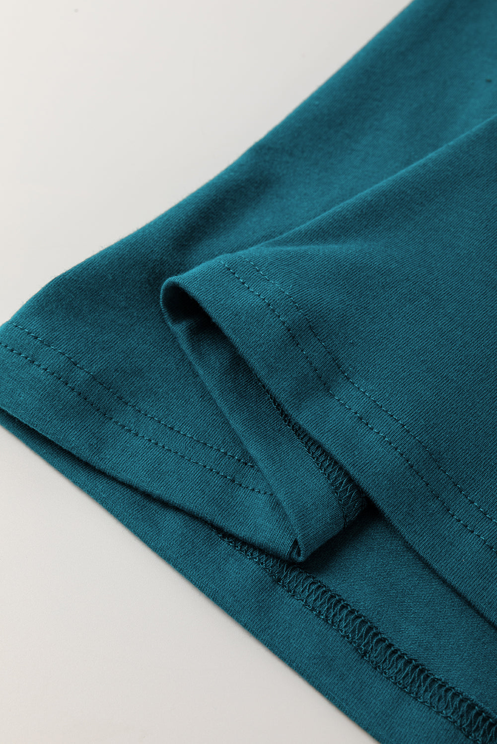 Solid Color Stitching Detail Round Neck Tank Top